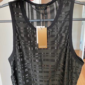 Alala Flyer Black Mesh Tank